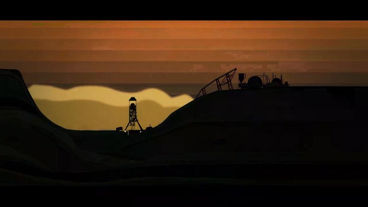 Mining animation sunset