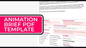 Writing an animation brief, with PDF template