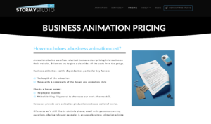 business animation cost