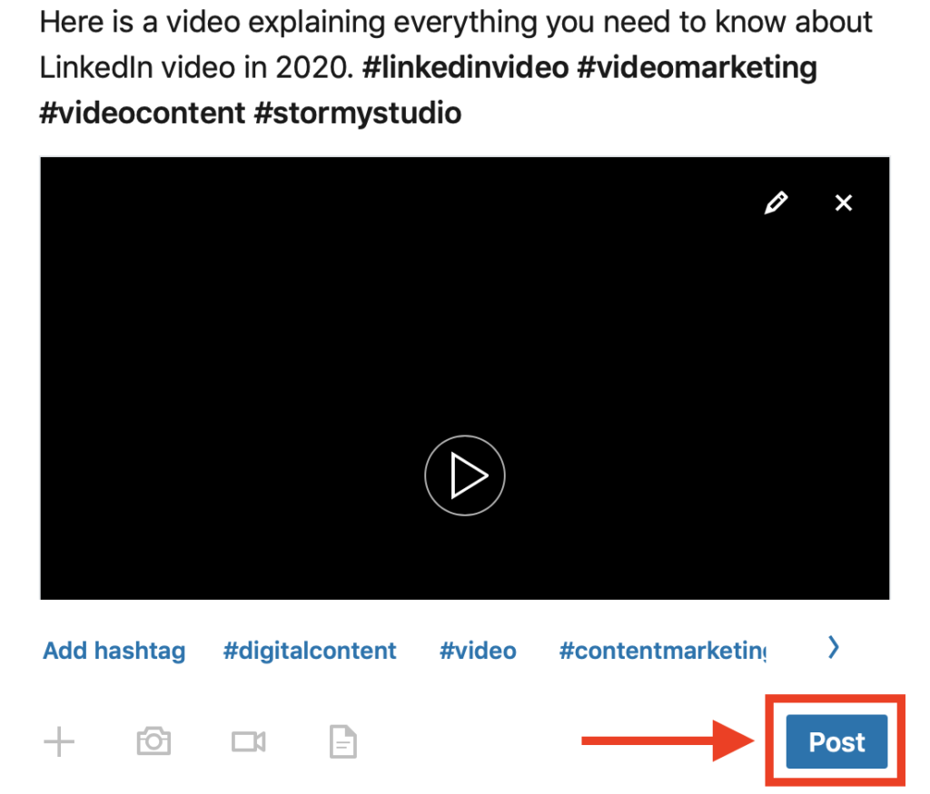 How to post a LinkedIn video via computer