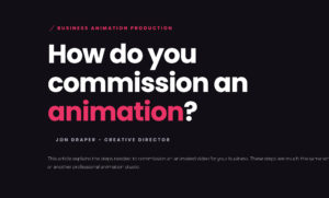 How do you commission an animation for business?