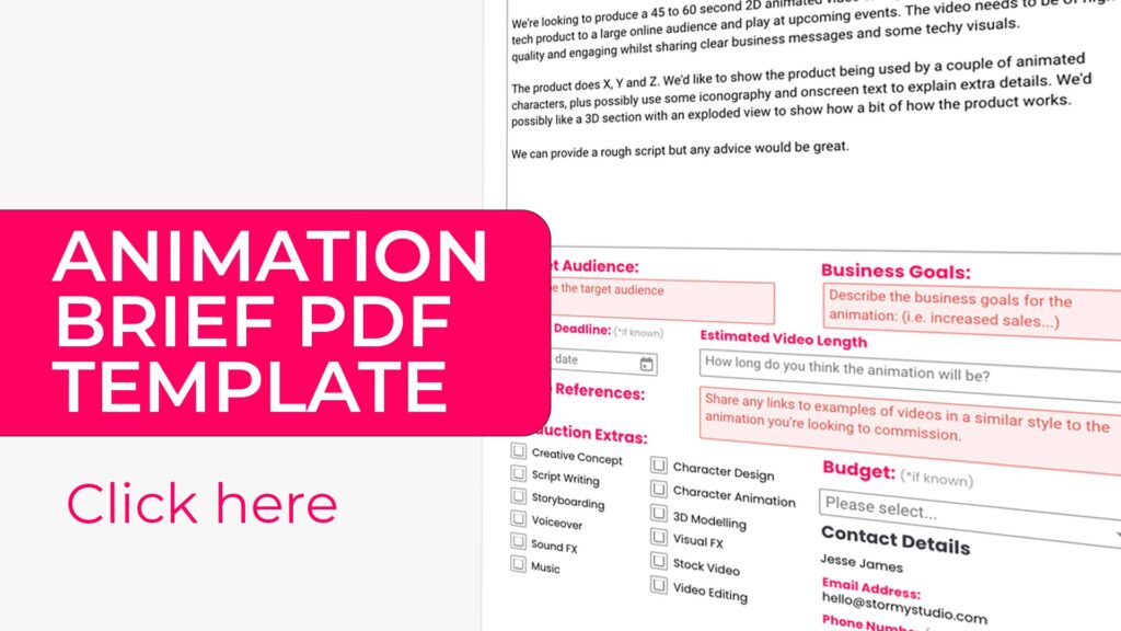 Free Animation Brief Template PDF download